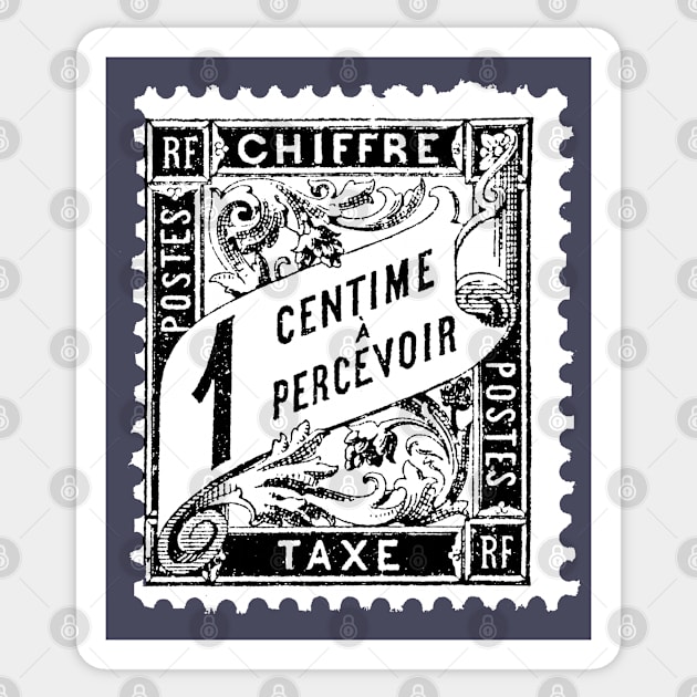 Vintage French Centime / France Postage Stamp Design Sticker by CultOfRomance